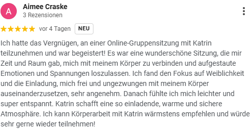 Kundenstimme Holosomatic Bodywork