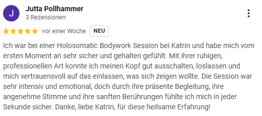 Kundenstimme Holosomatic Bodywork